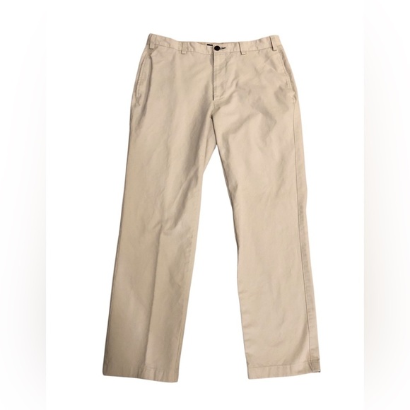 Orvis Men's Beige 36x32 Chino Khaki Pants Flat Front - Picture 1 of 5